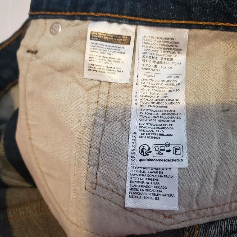 Levis 559 Relaxed Straight Leg Denim Jeans Mens Size 34W X 32L NEW